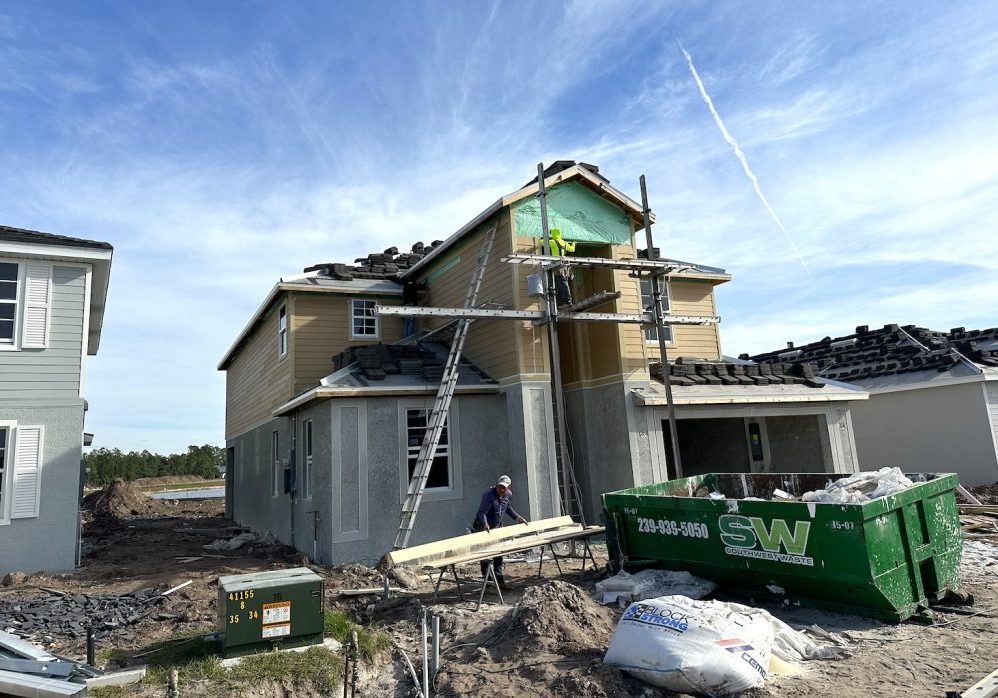 new custom home - progress exterior